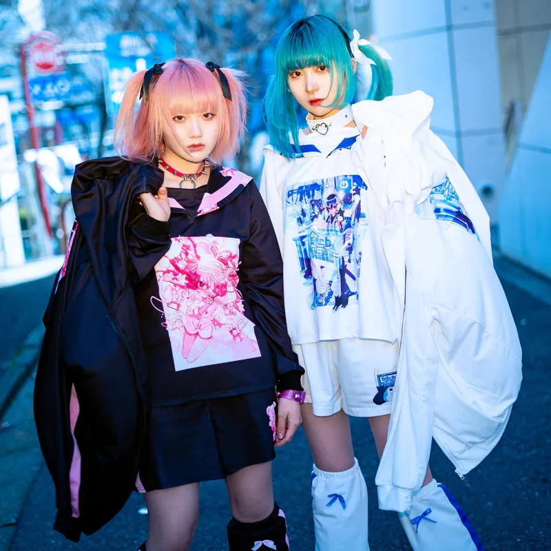 ACDC RAG x Peach Punch "Cyber Cat" sailor top