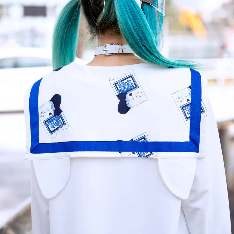 ACDC RAG x Peach Punch "Cyber Cat" sailor top