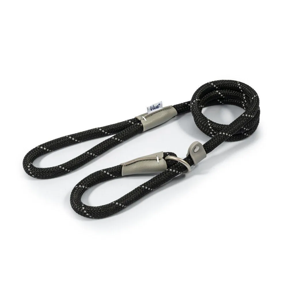 Ancol Viva Black Poly-Weave Rope Slip Dog Lead