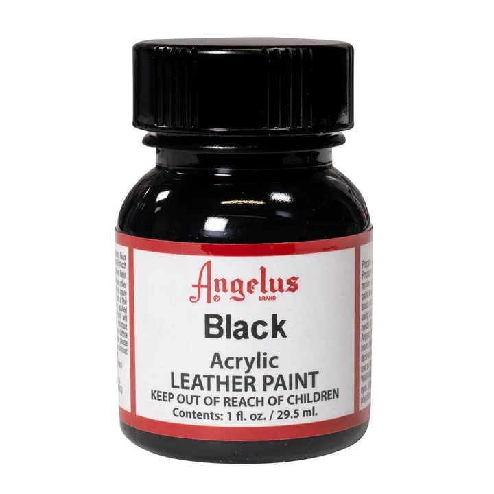 Angelus Acrylic Leather Paint Black / White / Flat Black / Flat White