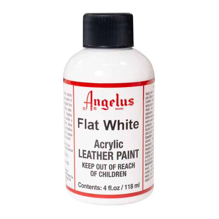 Angelus Acrylic Leather Paint Black / White / Flat Black / Flat White