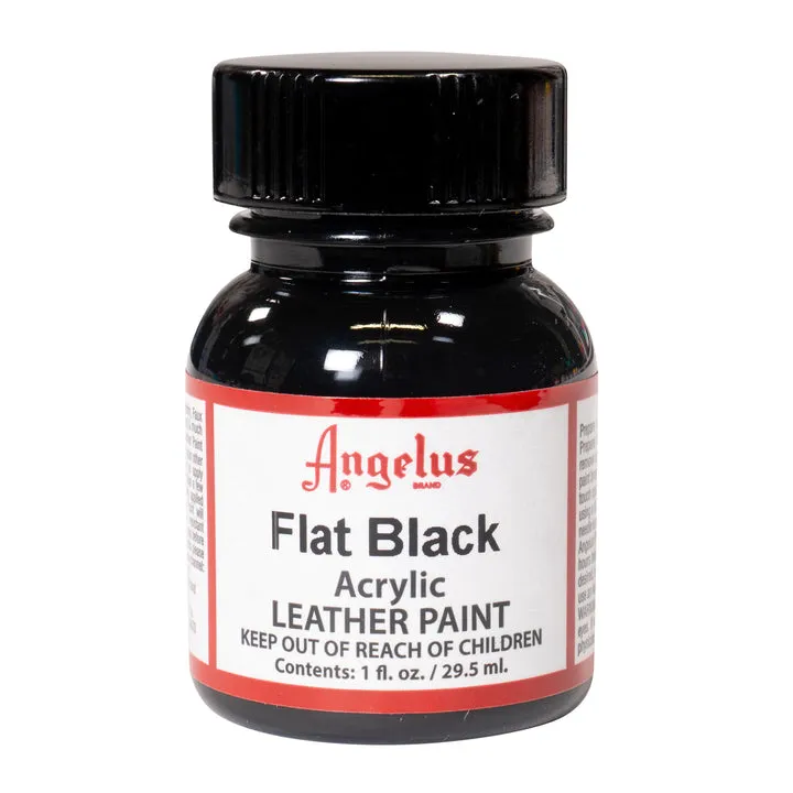 Angelus Acrylic Leather Paint Black / White / Flat Black / Flat White