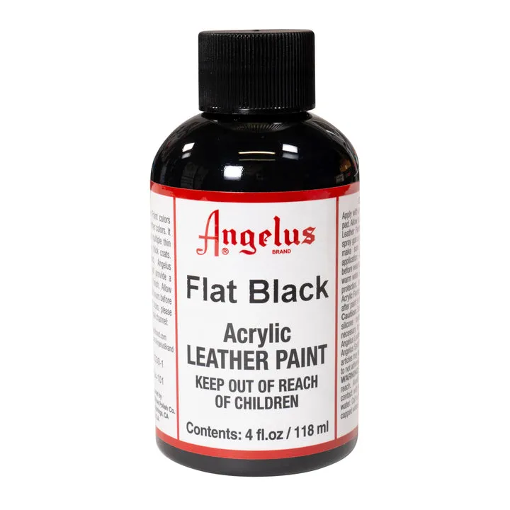 Angelus Acrylic Leather Paint Black / White / Flat Black / Flat White