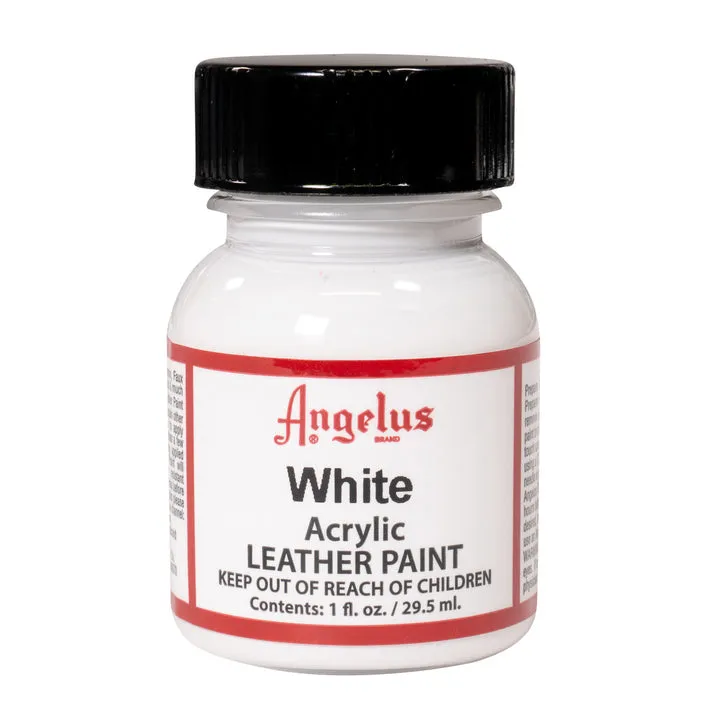 Angelus Acrylic Leather Paint Black / White / Flat Black / Flat White