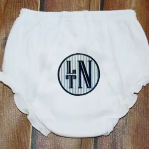 Applique Circle with Name/Monogram Ruffle Bloomers