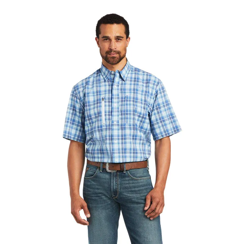 Ariat Men's Venttek Dutch Blue Plaid Button Down Shirt