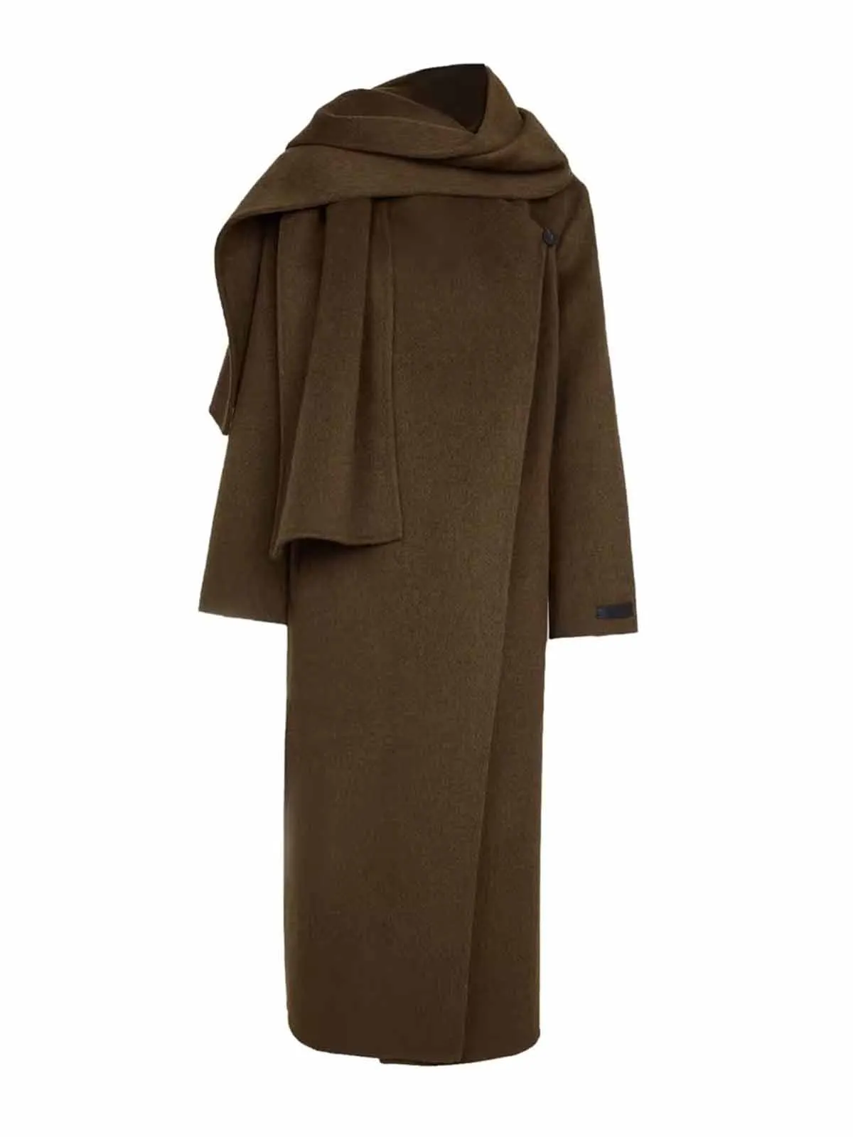 ASOBIO Removable Scarf Wool Coat