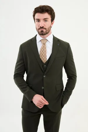 Bojoni Capena Khaki  Slim Fit Suit