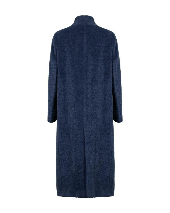 Cinzia Rocca Notch Collar Wool Alpaca Maxi Coat