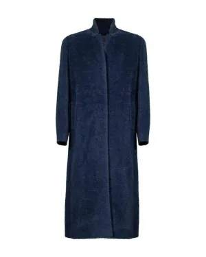 Cinzia Rocca Notch Collar Wool Alpaca Maxi Coat