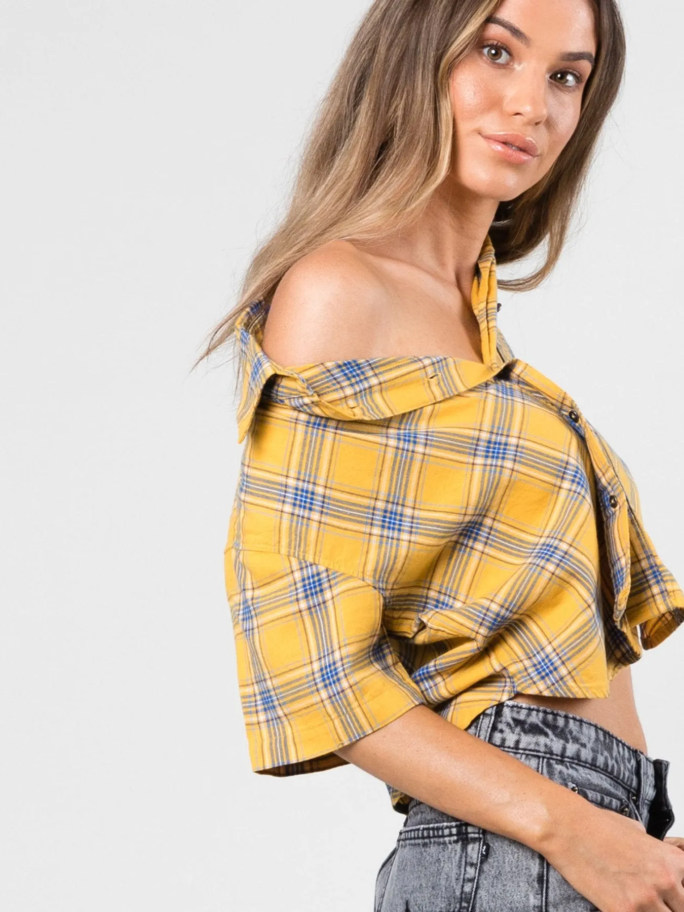 Clueless Short Sleeve Shirt - Mimosa Yellow