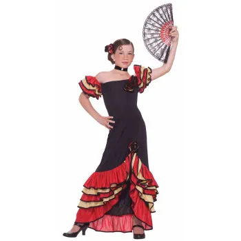 Costume enfant robe danseuse espagnole Flamenco