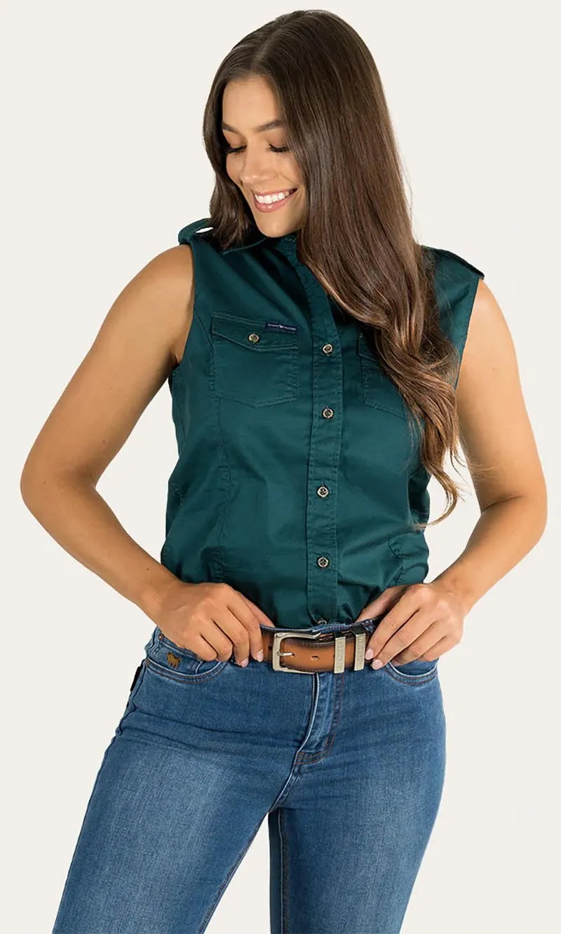 Cotton Pentecost River Women's Sleeveless Work Shirt, More Colours