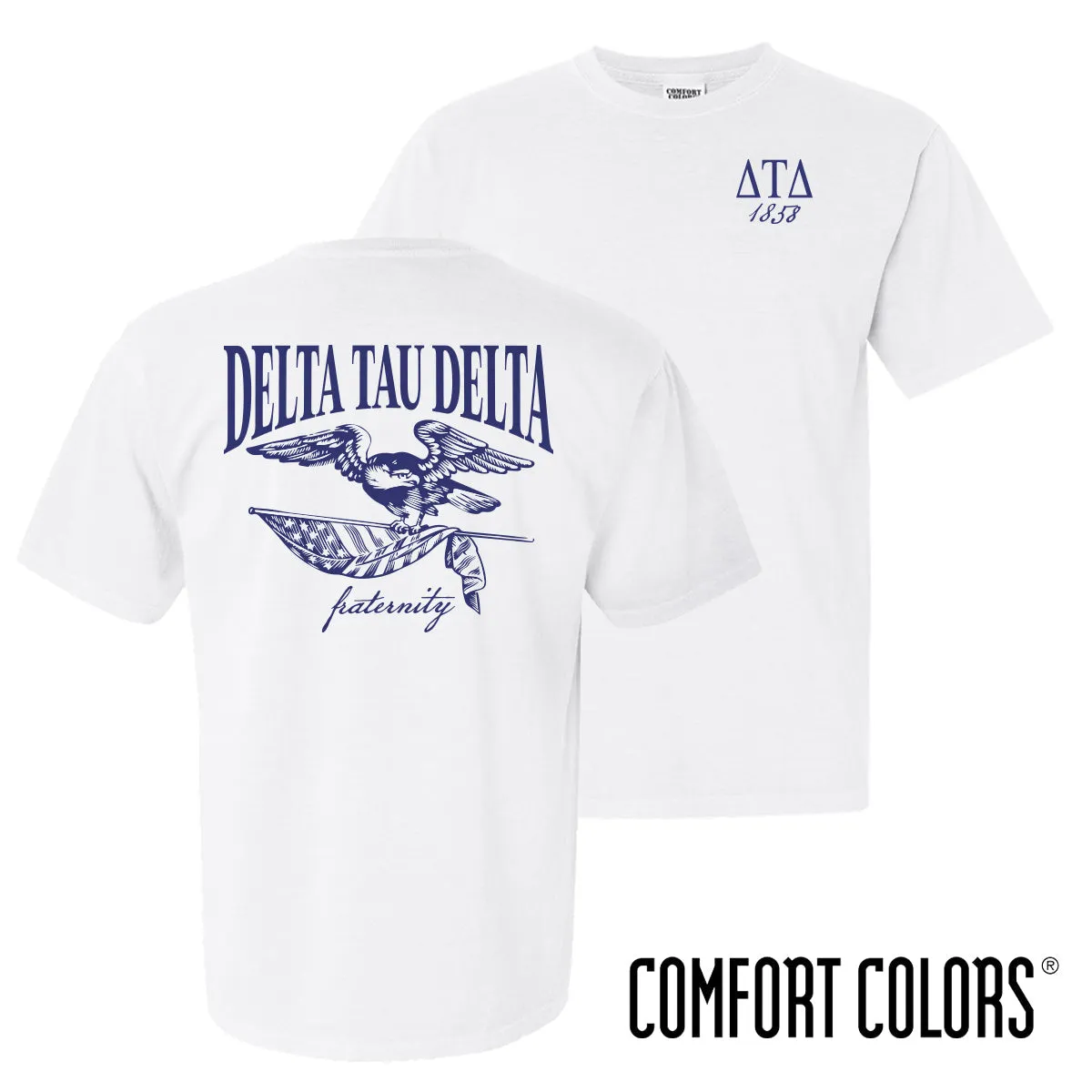 Delt Comfort Colors Freedom White Short Sleeve Tee