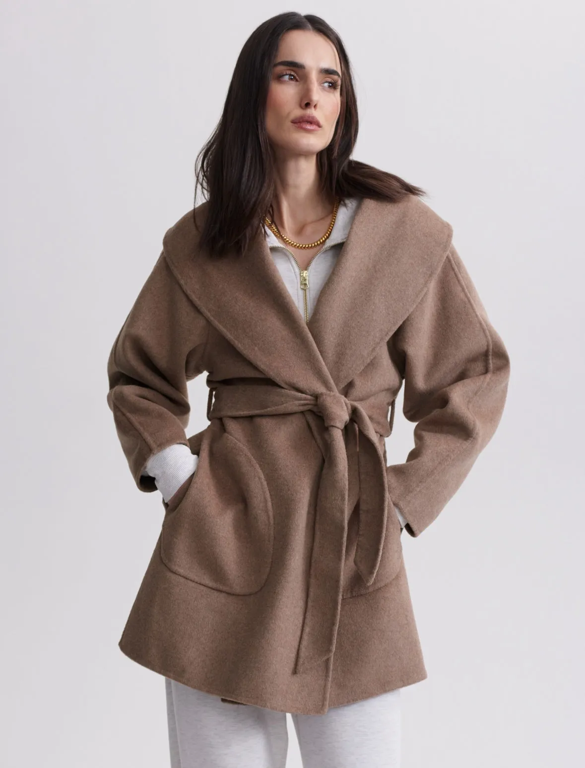 Chic Edgemere Wrap-Style Jacket in Luxurious Material