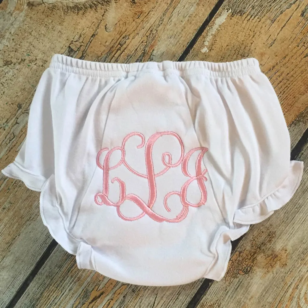 Embroidered Name/Monogram Ruffle Bloomers