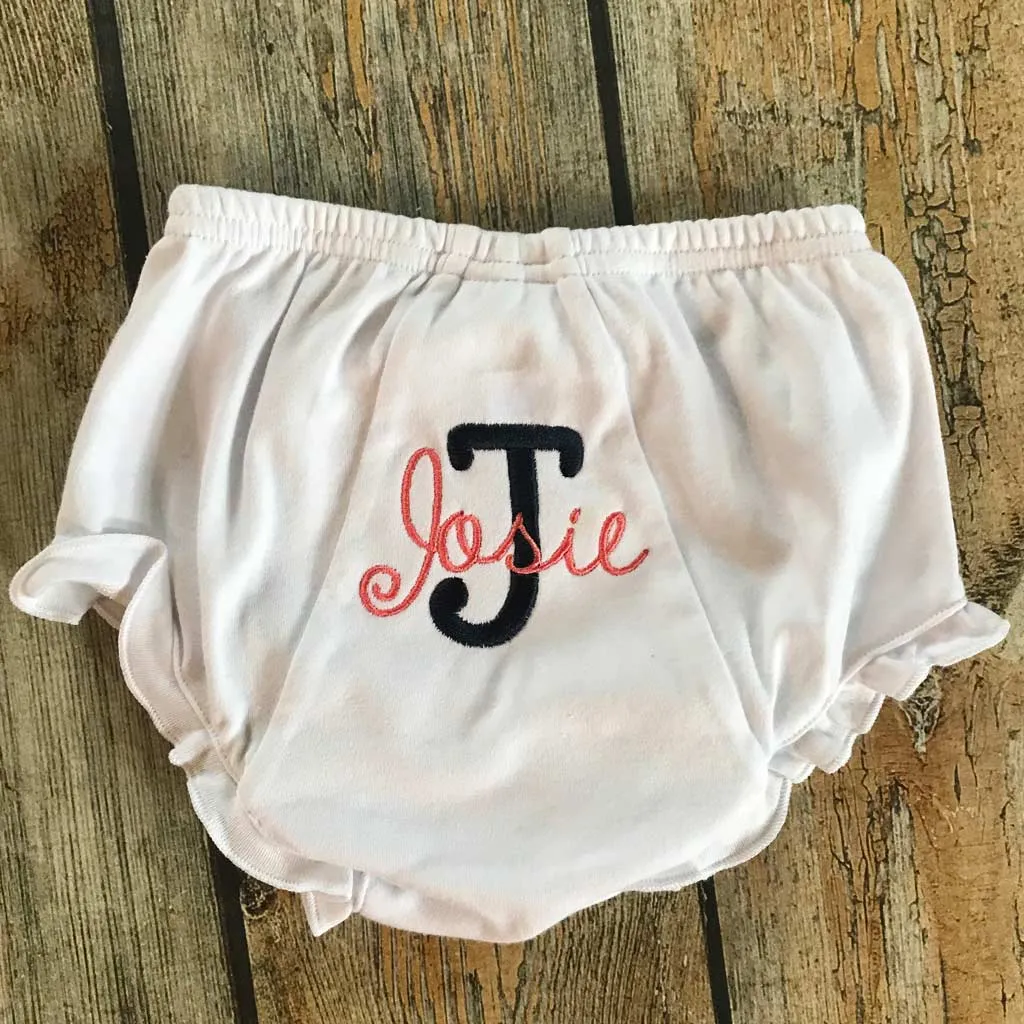 Embroidered Name/Monogram Ruffle Bloomers