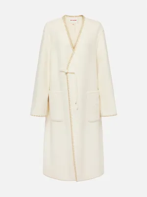 EP YAYING Double-Faced Wool Overcoat