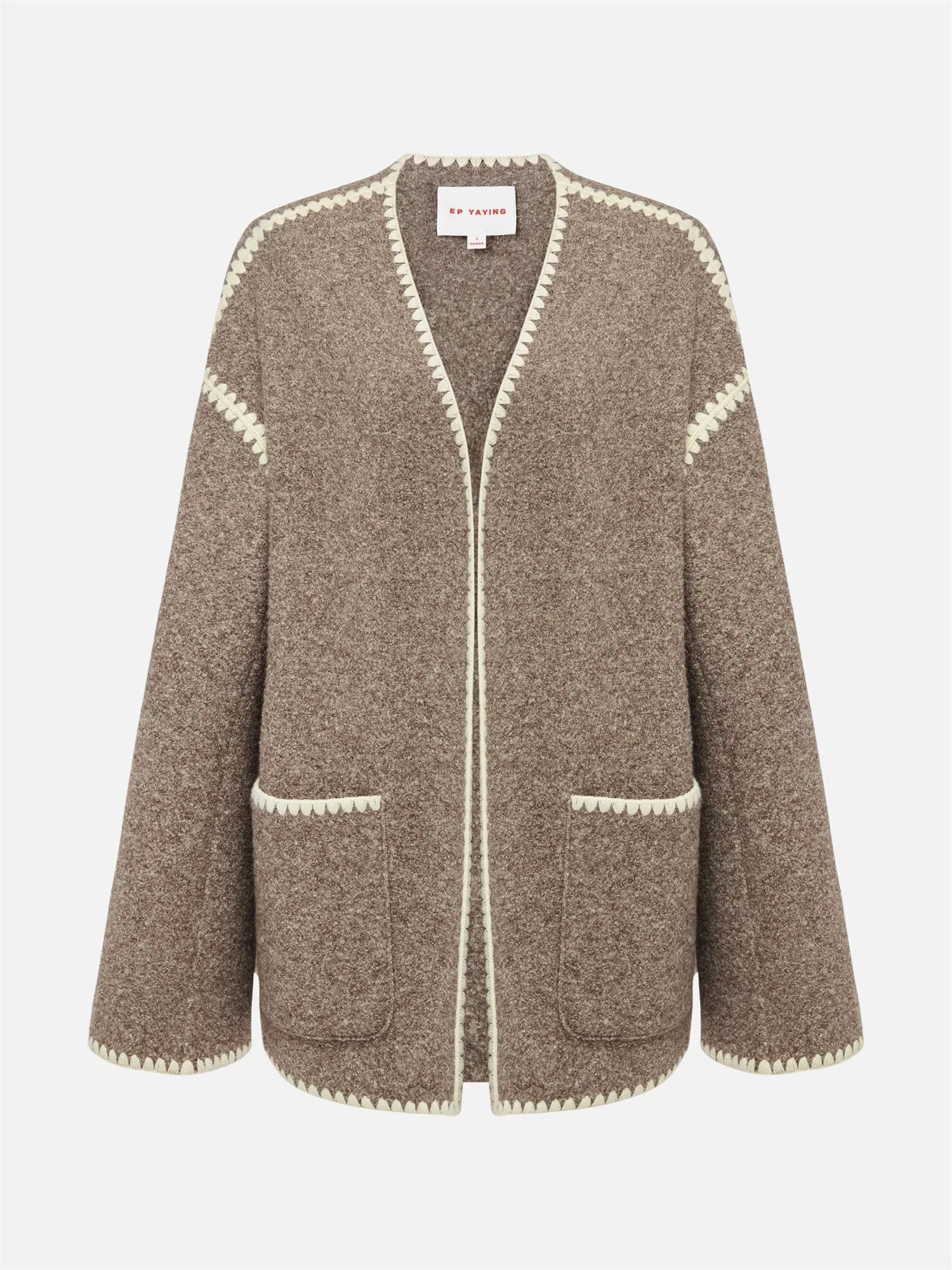 EP YAYING Knitted Wool Coat