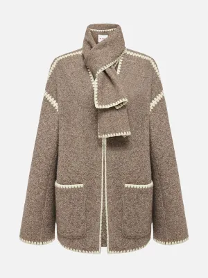 EP YAYING Knitted Wool Coat