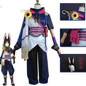 Genshin Impact Tighnari Cosplay Costume Full Set Wig Costume