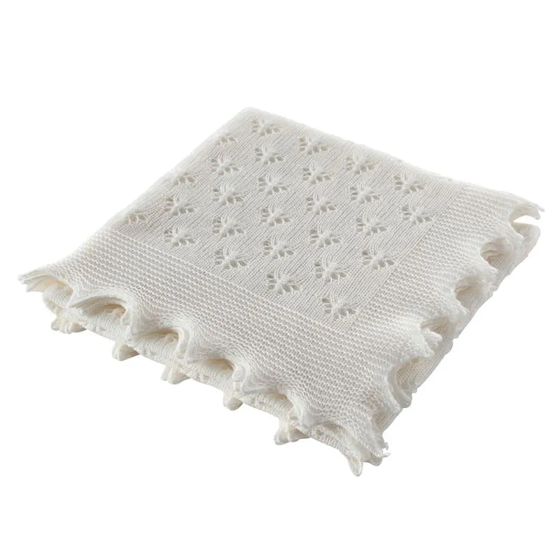 G.H.Hurt & Son Butterfly Baby Shawl - Ivory White