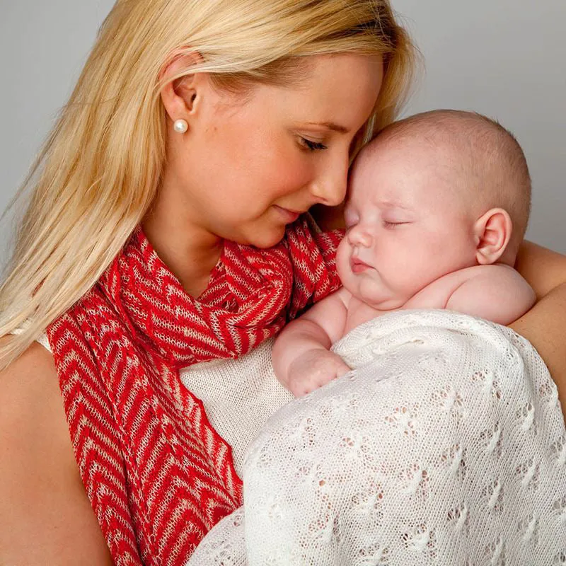 G.H.Hurt & Son Butterfly Baby Shawl - Ivory White