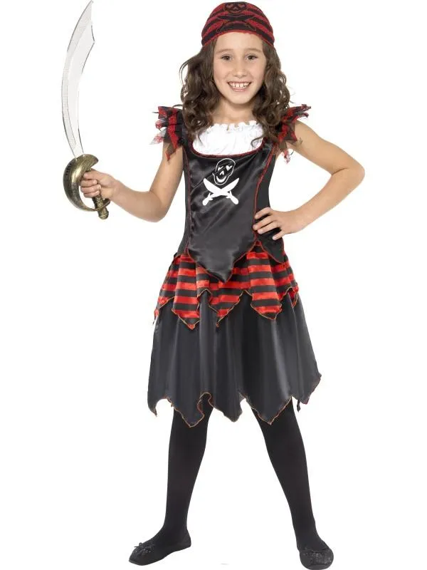 Girls Costume - Pirate Skull & Crossbones Girl