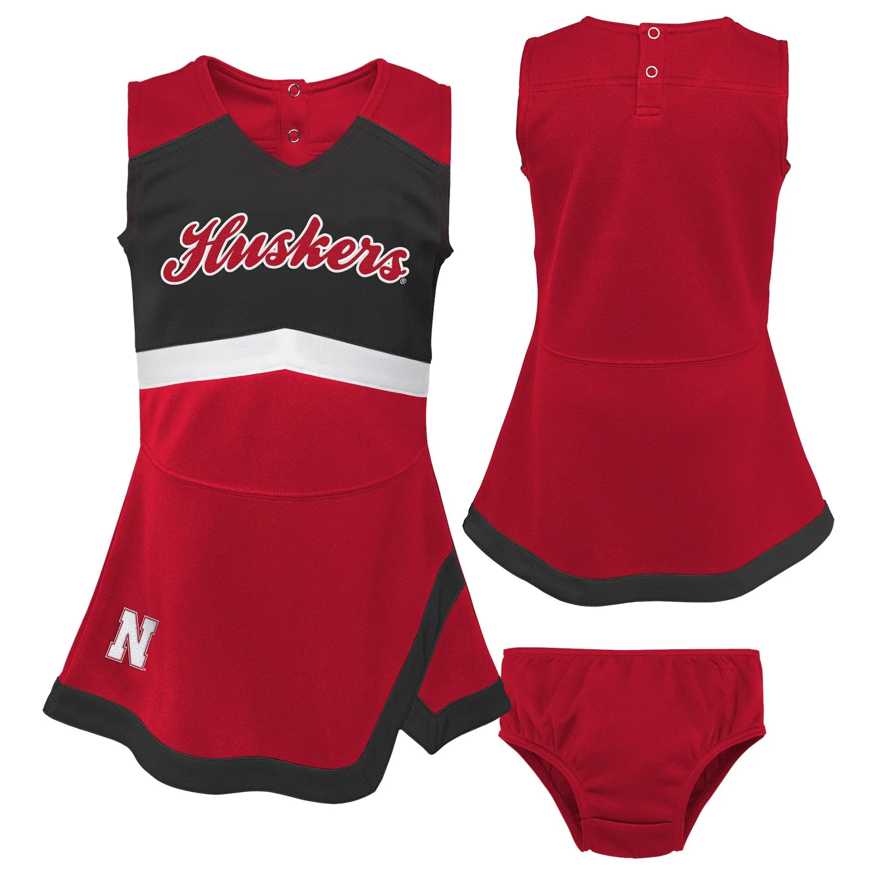 Girls' Nebraska Huskers Toddler Cheer Captain Dress