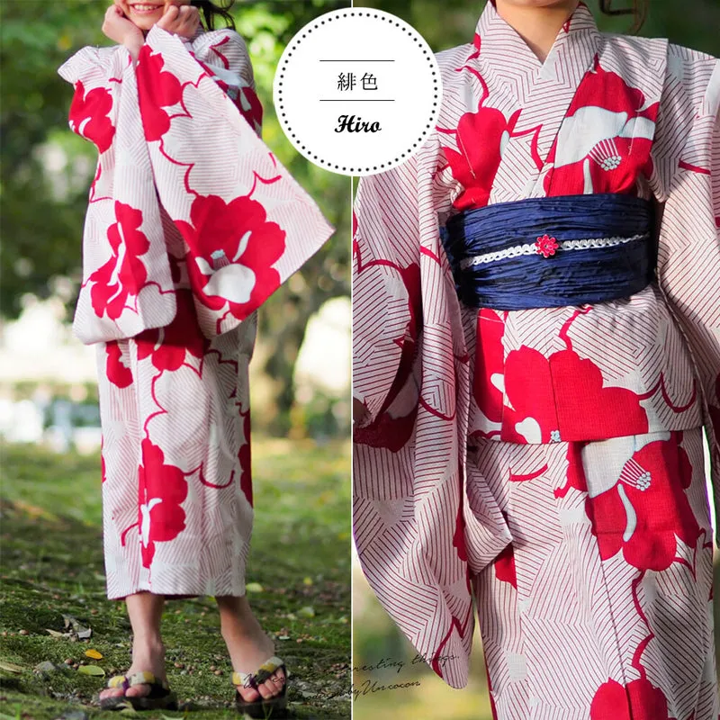 Girls Yukata Hiiro 110cm