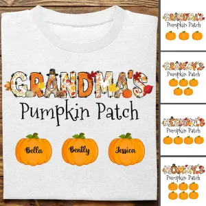 Grandma - Grandma's Pumpkin Patch - Personalized T-Shirt