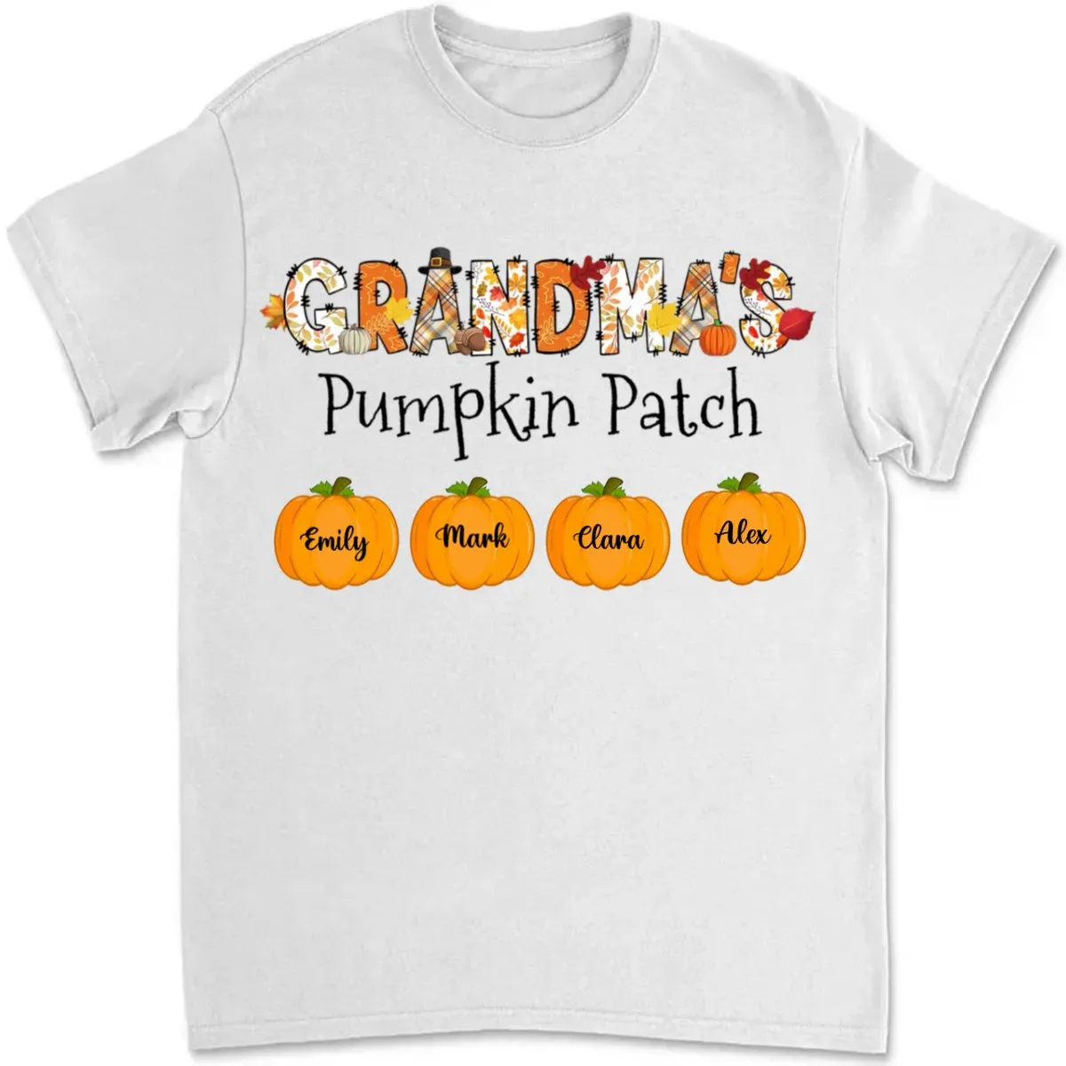 Grandma - Grandma's Pumpkin Patch - Personalized T-Shirt