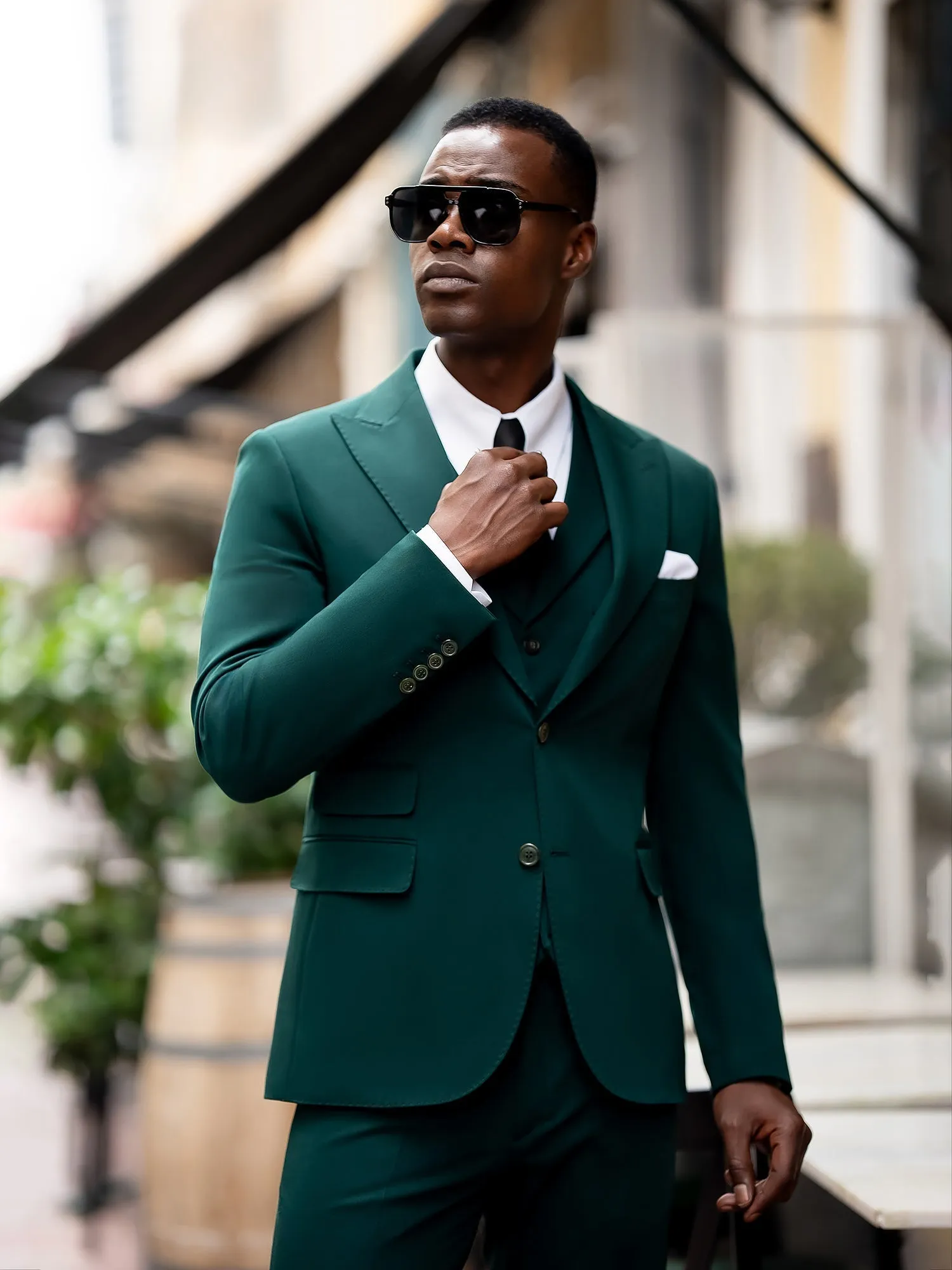 Green Slim-Fit Suit 3-Piece