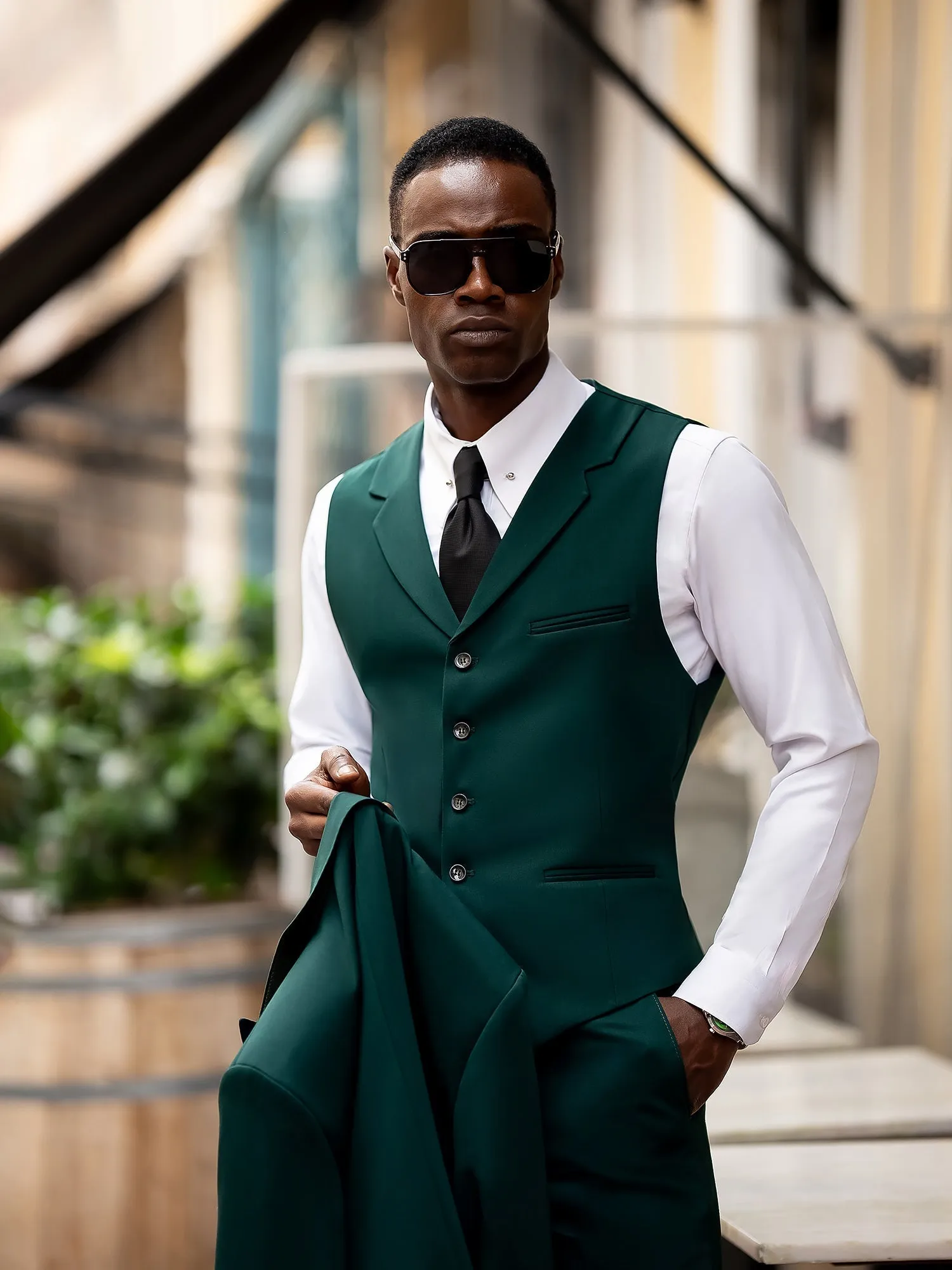 Green Slim-Fit Suit 3-Piece