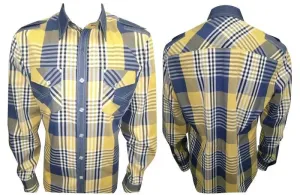 House of Lords Blue & Yellow Plaid Pocket Shirt