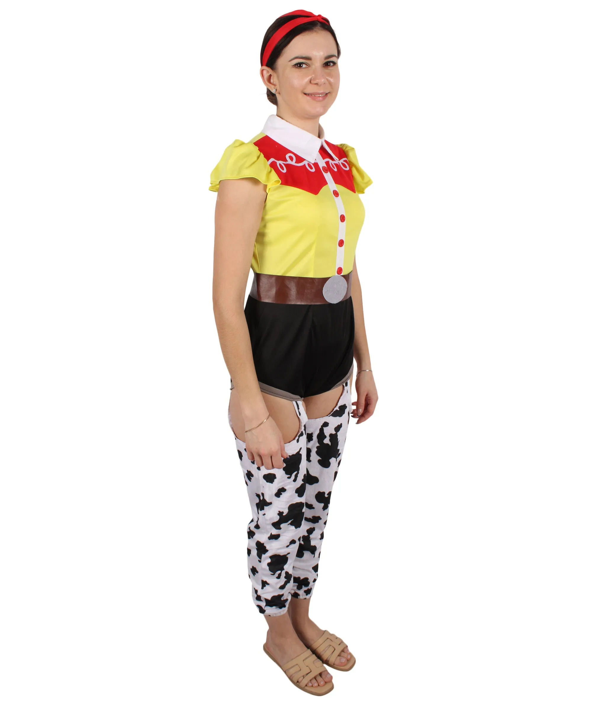 HPO Adult Women's Western Cute Cowgirl Costume| Suitable for Halloween| Flame-retardant Synthetic Fabric