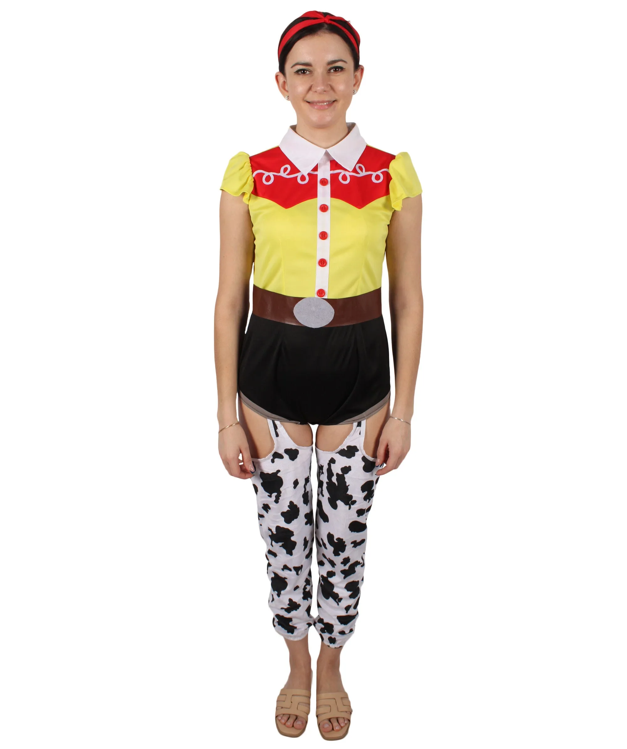 HPO Adult Women's Western Cute Cowgirl Costume| Suitable for Halloween| Flame-retardant Synthetic Fabric