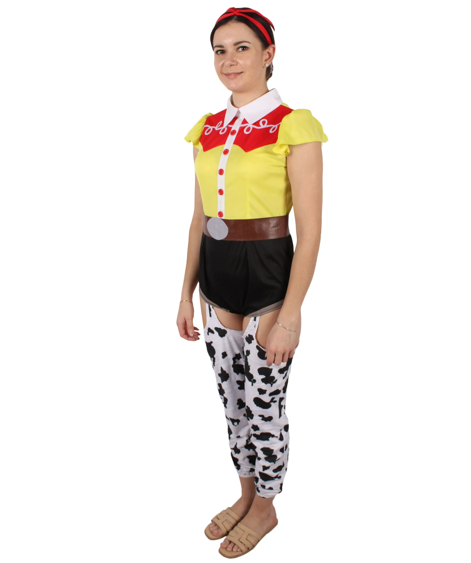 HPO Adult Women's Western Cute Cowgirl Costume| Suitable for Halloween| Flame-retardant Synthetic Fabric