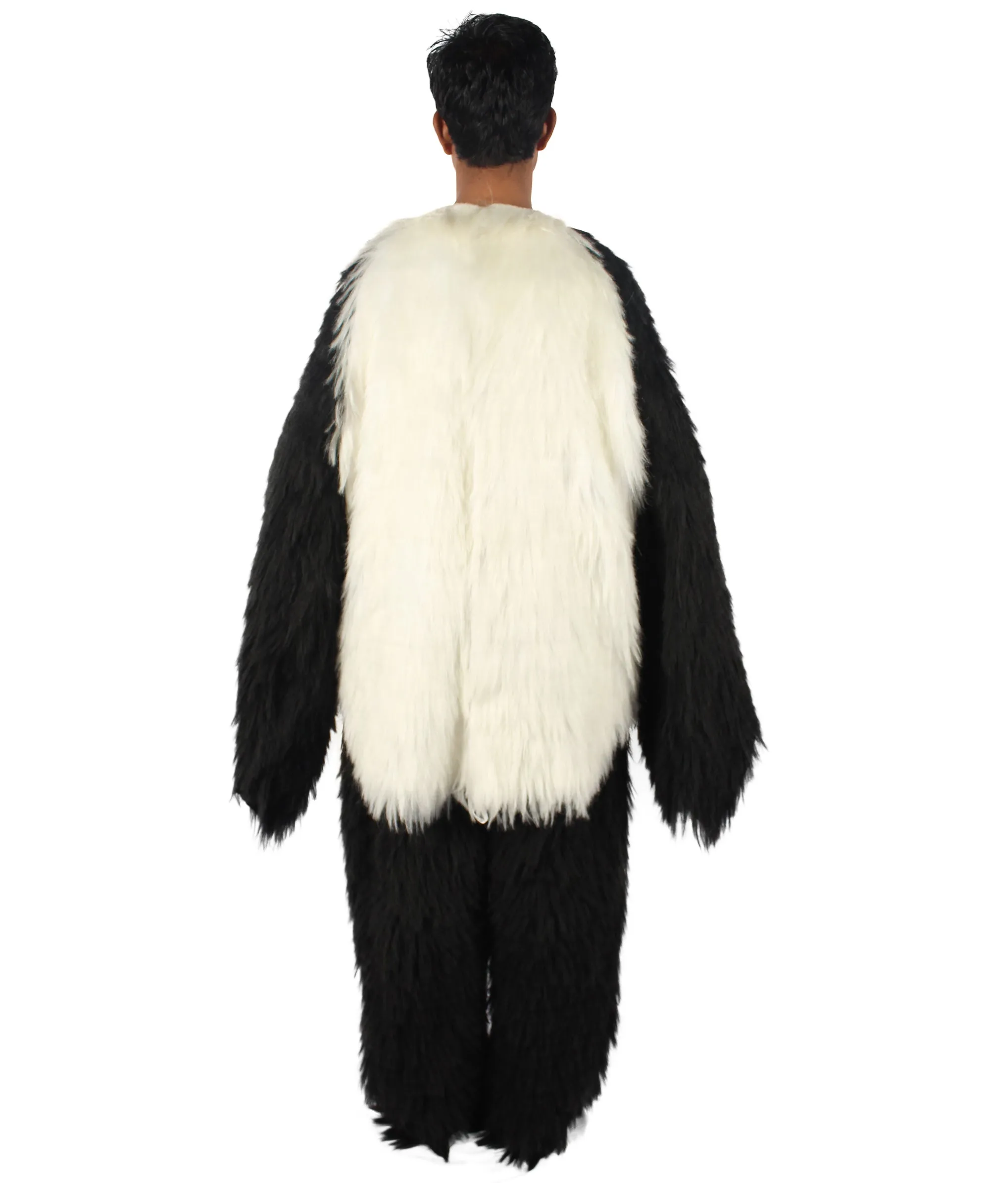 HPO White and Black Panda Costume  - Long Breathable Synthetic Fibers