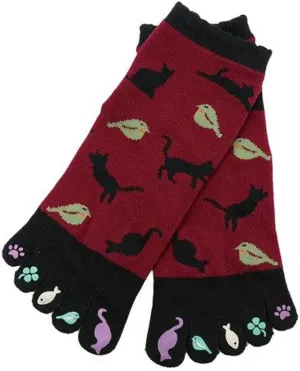 Japanese Tabi Socks Design Tsumasaki Neko to Tori CLEARANCE USA