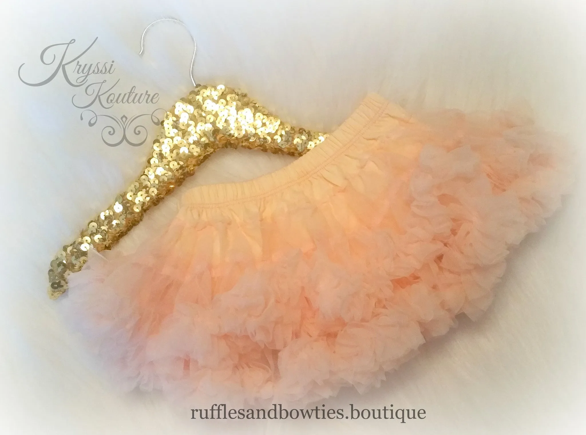 Kryssi Kouture Soft Peach Tutu/Pettiskirt Bloomers