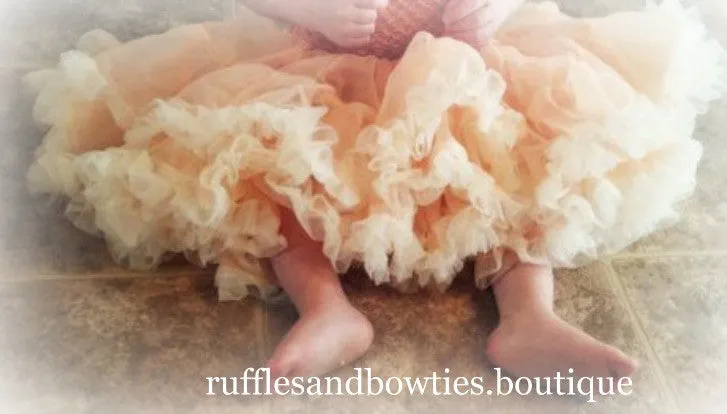 Kryssi Kouture Soft Peach Tutu/Pettiskirt Bloomers