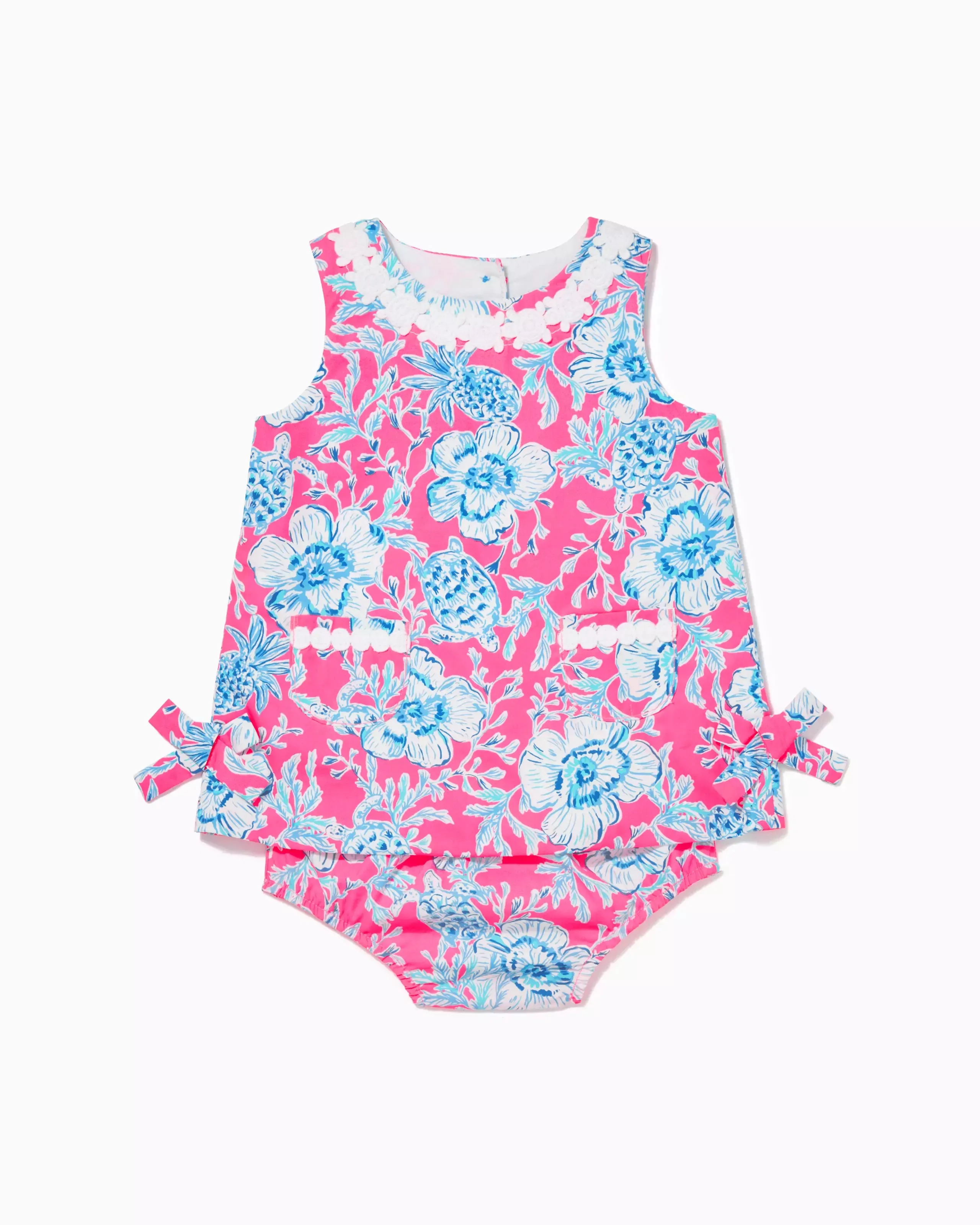 Lilly Pulitzer Baby Lilly Infant Shift Dress - Roxie Pink Wave N Sea