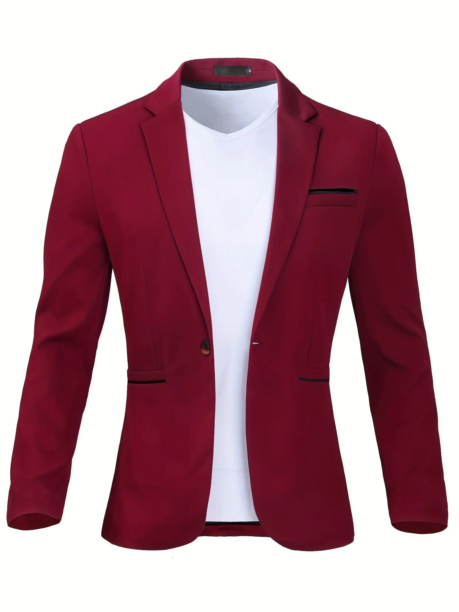 Men's Suit Slim Fit Blazer With One Button