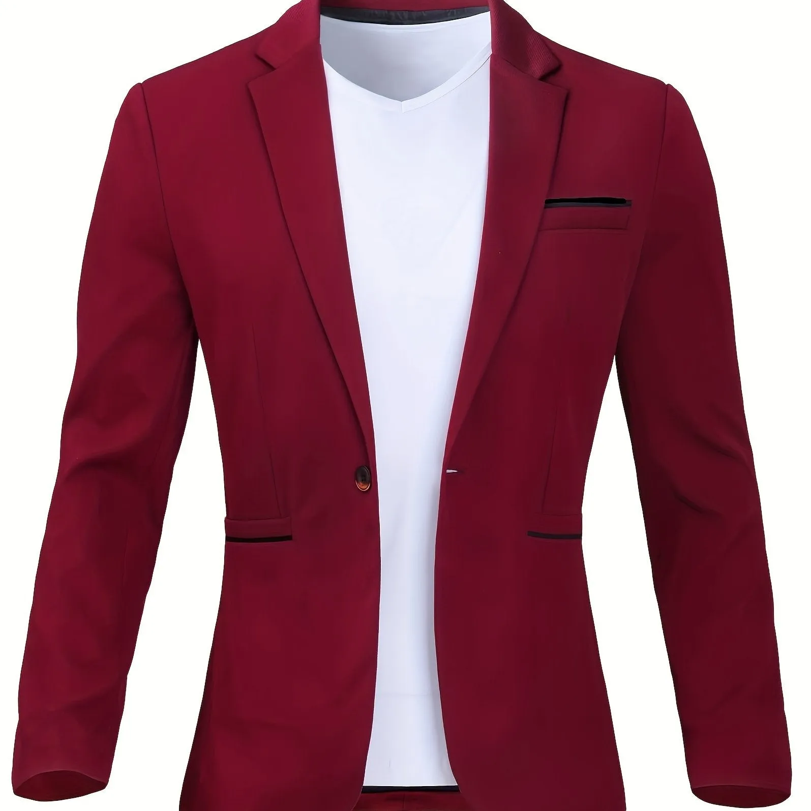 Men's Suit Slim Fit Blazer With One Button