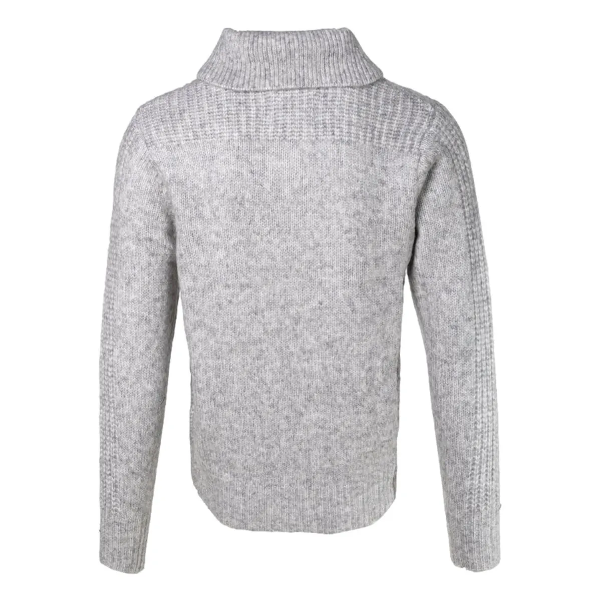 Midweight Triple Blend Shawl Collar Sweater Cloud Grey