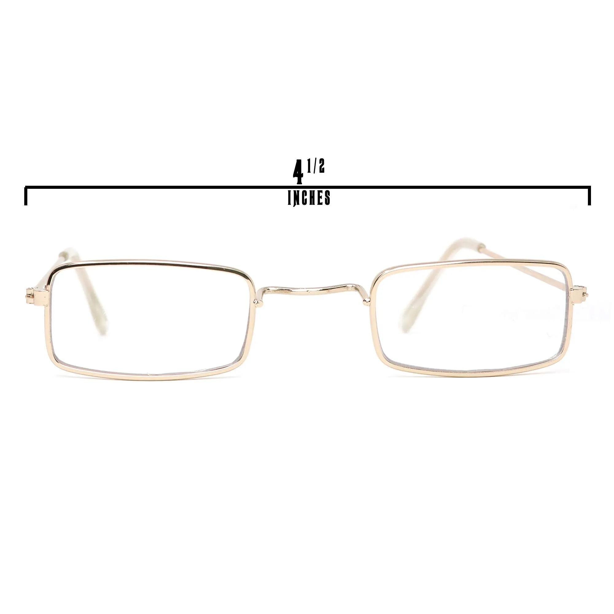 Old Man Costume Glasses - Rectangular Granny Dress Up Eyeglasses - 1 Pair