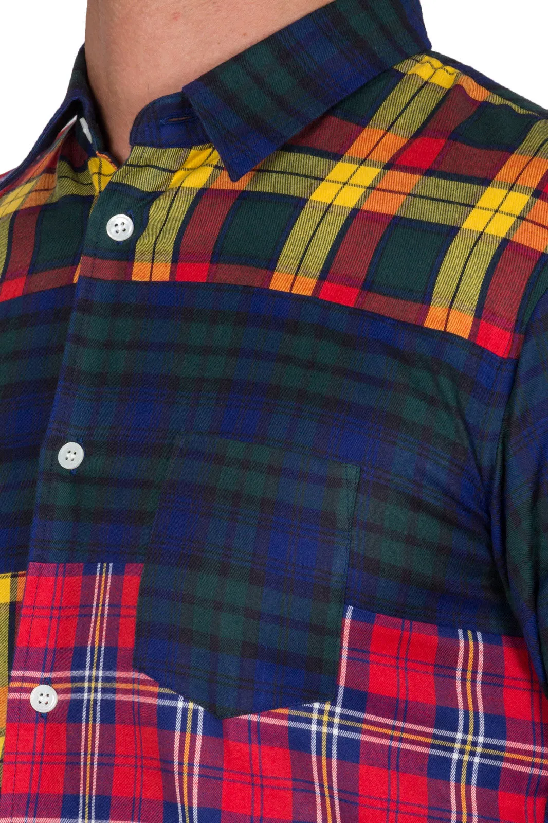 Patchwork Plaid Shirt