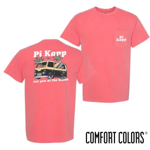 Pi Kapp Comfort Colors Groovy Beach Short Sleeve Pocket Tee