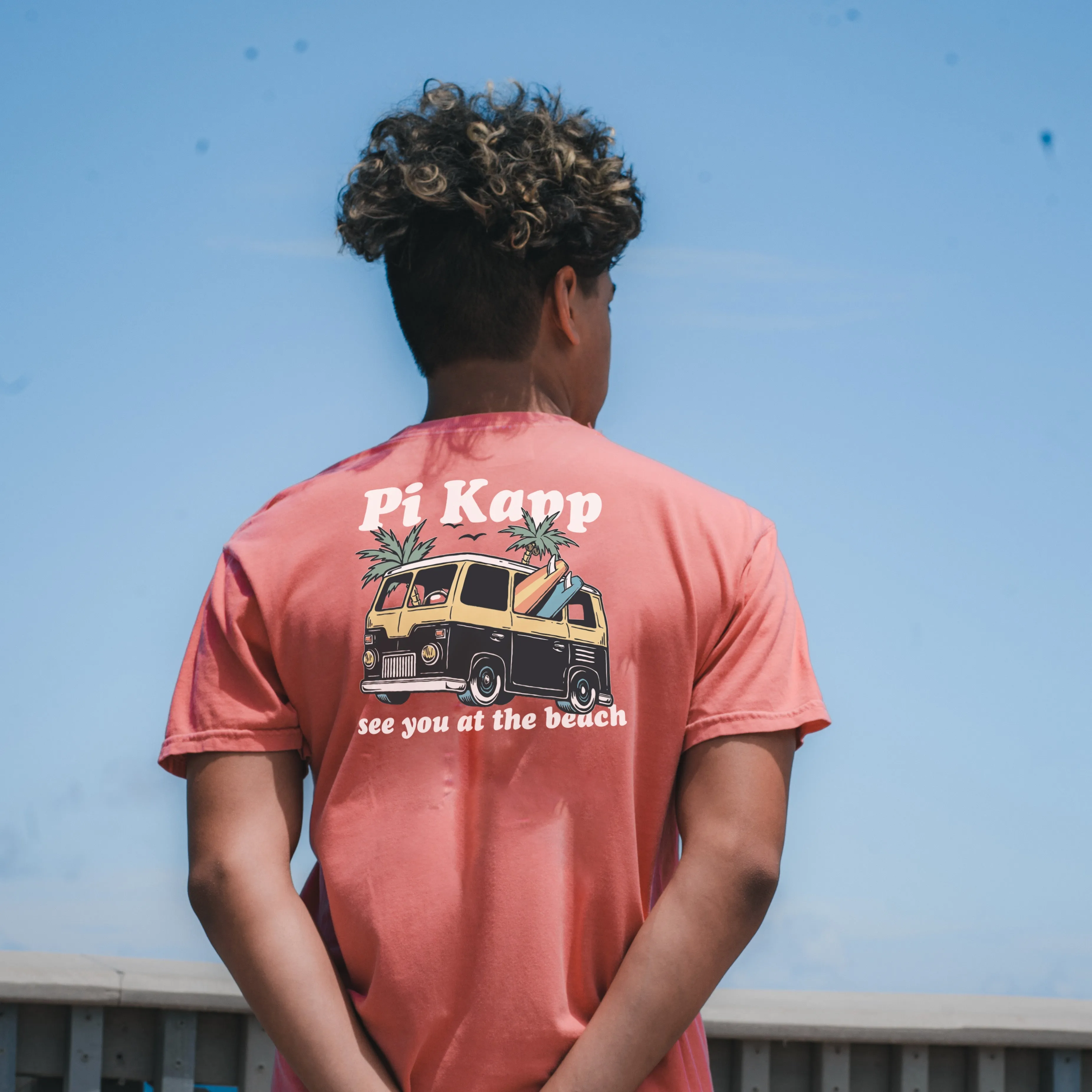 Pi Kapp Comfort Colors Groovy Beach Short Sleeve Pocket Tee